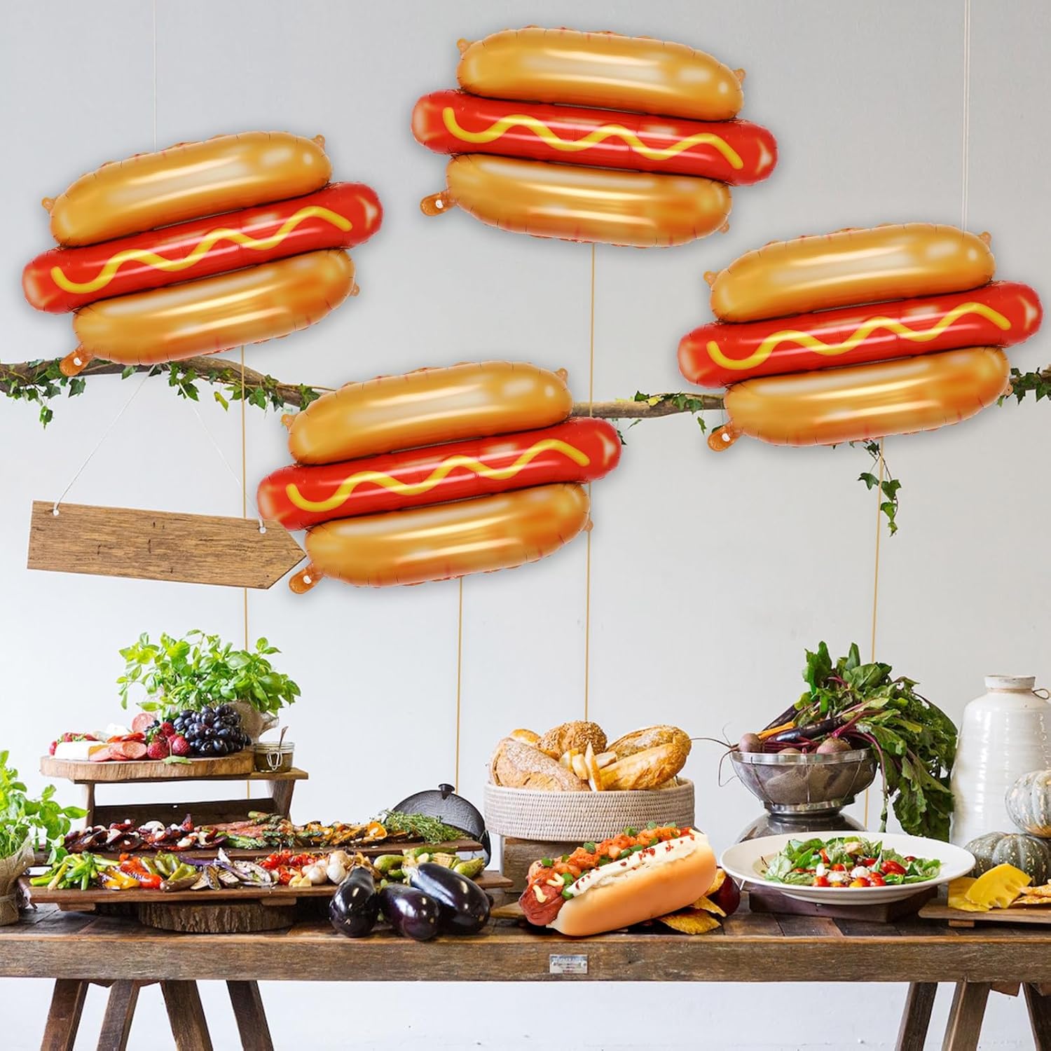 Food Giant Snacks - Набор из 6 гигантских фольгированных шаров