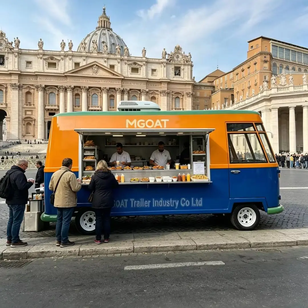 Food Truck With Snacks - Коммерческий передвижной фургон для продажи еды