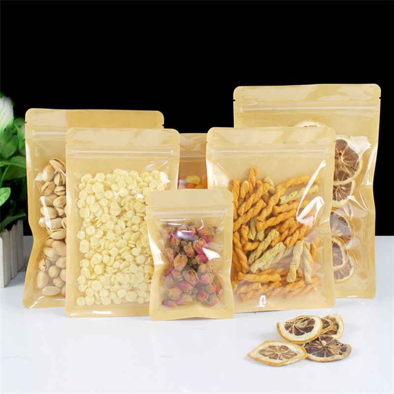Food Like Snacks - Коричневый односторонний прозрачный закрывающийся пластиковый чехол